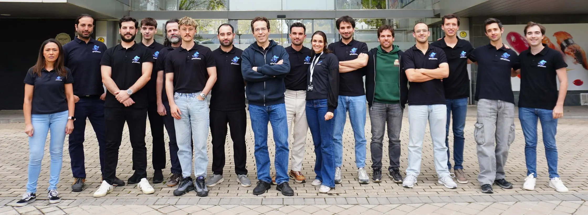 The eProsima team together outside the office
