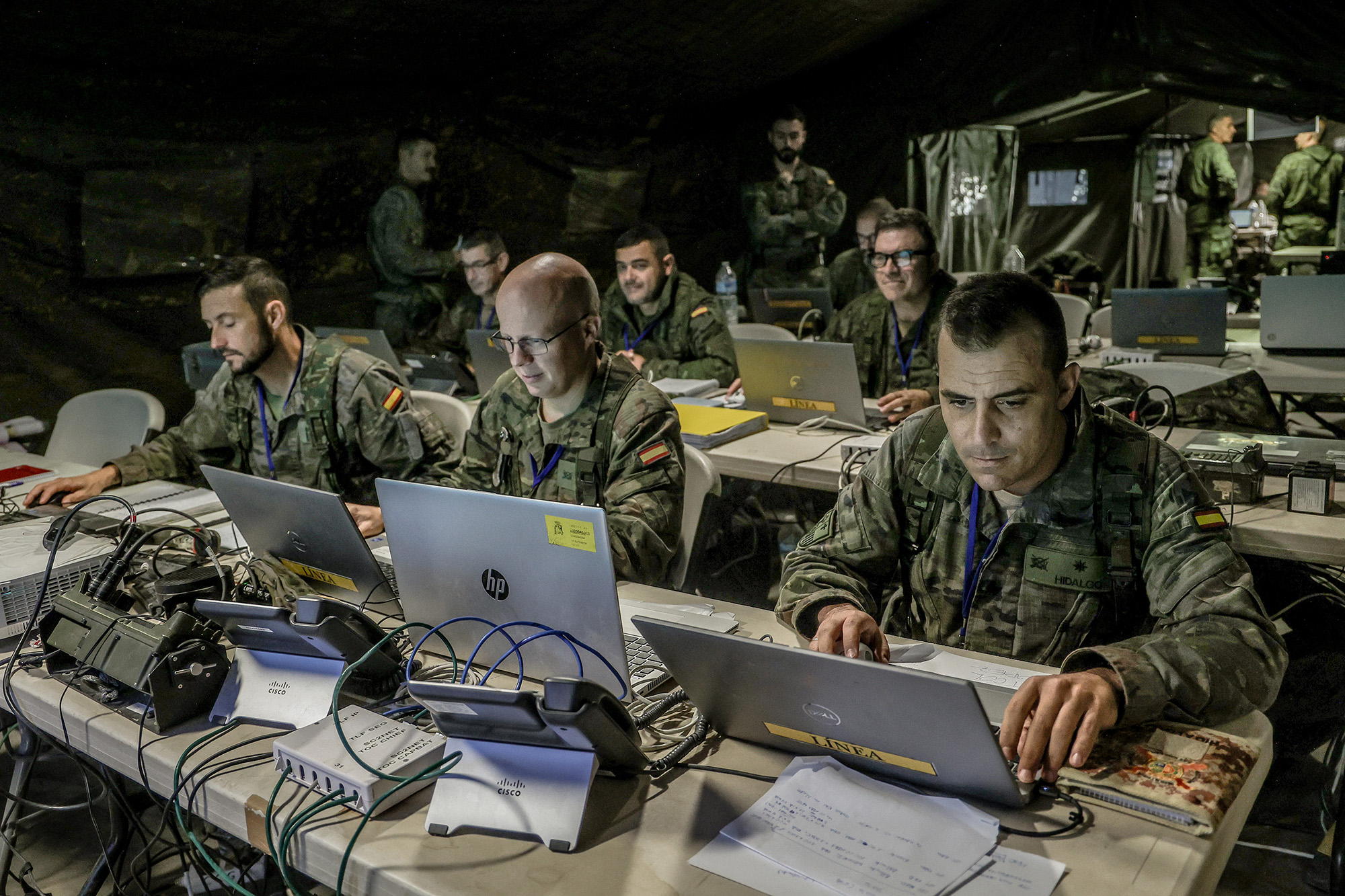 Ejército de Tierra · TORO 2022 Brigada Aragón I command post during exercise TORO 2022