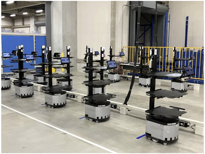 AutonMate mobile robots operating in a logistics environment